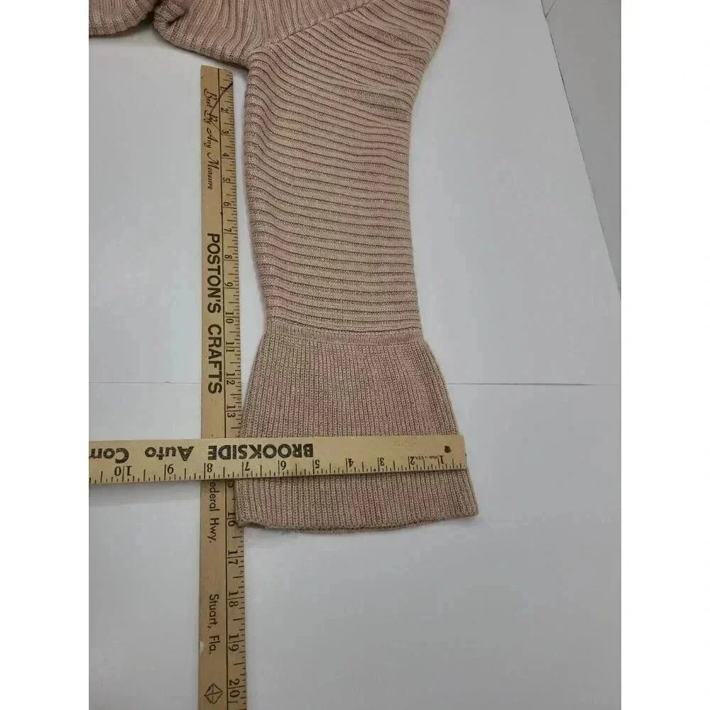 Calvin Klein Pink Metallic Thread Sweater Women's Size Large Bell Sleeve - Picture 5 of 8
